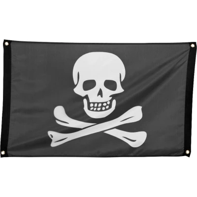 Afbeelding van Spandoek Piraat Doodshoofd zonder stok