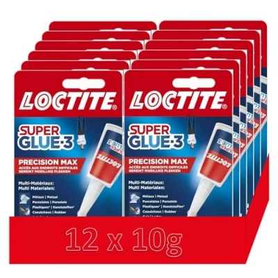 Afbeelding van Super Glue 3 Precision (fles van 10 g) vloeibare lijm voor alle materialen sterke nauwkeurige reparaties sneldrogende transparante 12 x g