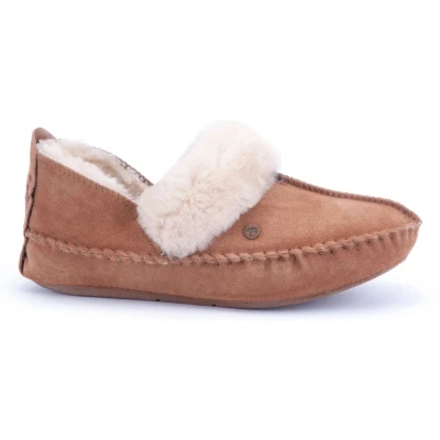 Afbeelding van Warmbat Australia Barrine Pantoffels, Dames, Maat: 41, Brown Veloursleer
