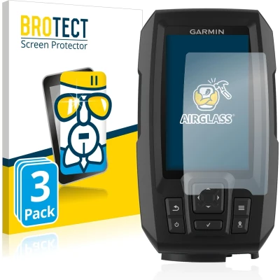 Afbeelding van BROTECT Screenprotector voor Garmin Striker Plus 4 Folie Beschermfolie Beschermglas transparant (3 Stuks)