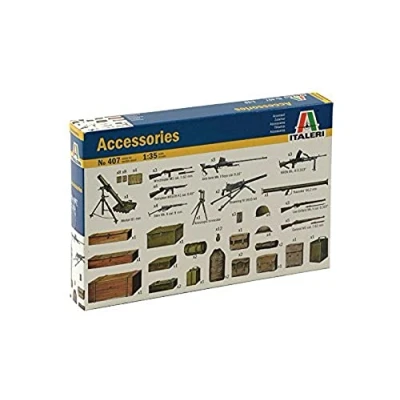 Afbeelding van 1:35 Italeri 407 Accessoires Military Plastic Modelbouwpakket