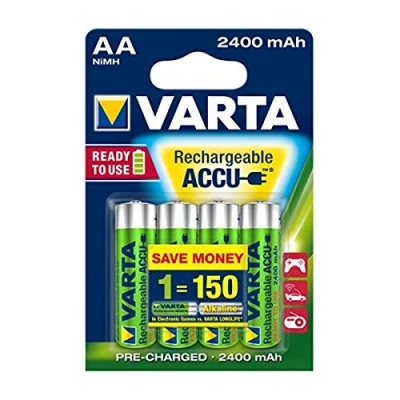 Afbeelding van Varta Ready2Use AA Ni Mh oplaadbare batterijen (4 stuks, 2400 mAh)