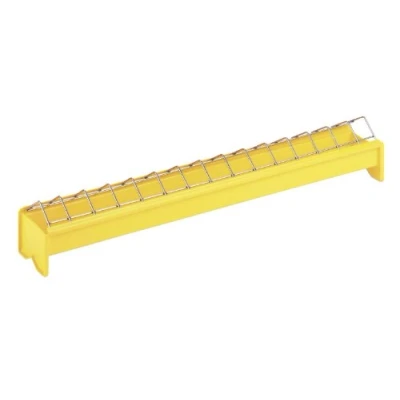 Afbeelding van Voedertrog Kuikens Plastic Geel 50X7 Cm
