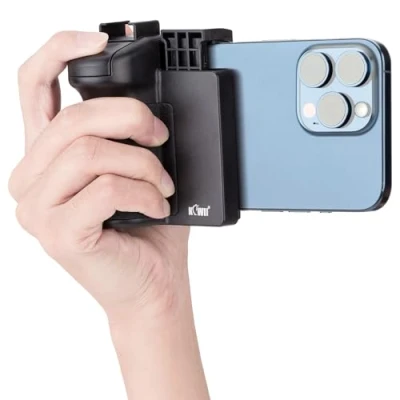 Afbeelding van KIWIFOTOS Smartphone afstandsbediening met stabilisator voor selfie vlog video, compatibel iPhone 14 13 12 11 XS X XR 8+ 8 7+ 7 6S+ 6S Galaxy Mate MI PIXEL 59 85 mm breed