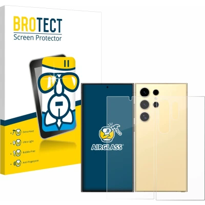 Afbeelding van BROTECT Screenprotector voor Samsung Galaxy S24 Ultra (case friendly) (Voor+Achter) Folie Beschermfolie Beschermglas transparant