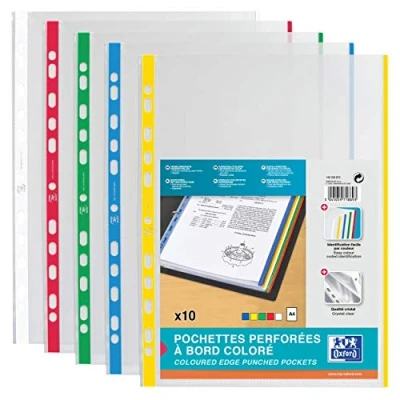Afbeelding van Perf Oxford Sach10 A4 PP90 gladde rand kleur Ast