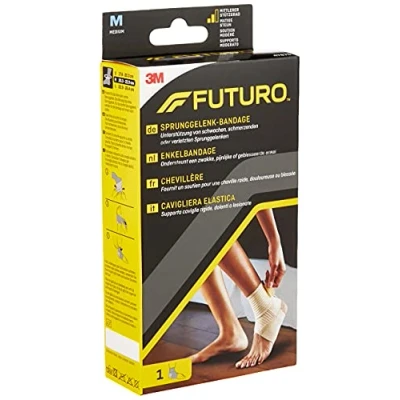 Afbeelding van FUTURO Huidkleurige enkelbrace, maat M (20,3 22,9 cm) voor voet, enkel en enkelgewricht