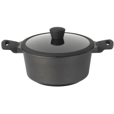 Afbeelding van Sola Ceramic Deluxe Braadpannen Ø 28 cm Aluminium Braadpan Inductie Geschikt voor Elke Warmtebron Zwart Antiaanbaklaag