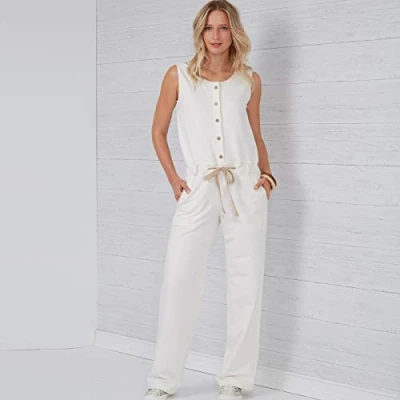 Afbeelding van New Look Naaipatroon N6661 Casual jumpsuit met trekkoord in de taille voor dames