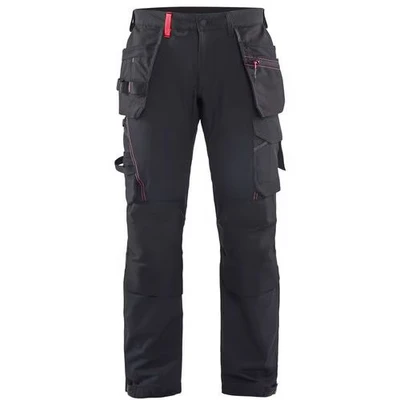 Image de Pantalon artisan stretch 4D noir/rouge Blåkläder