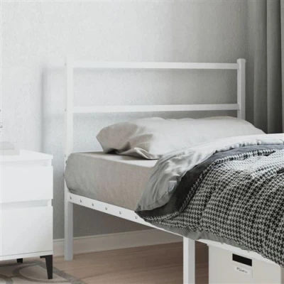 Image de vidaXL Tête de lit métal blanc 100 cm