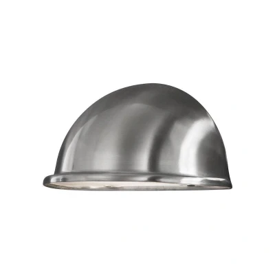 Afbeelding van Konstsmide 7326 wandlamp Torino kwartrond flush groot 230V E14 RVS