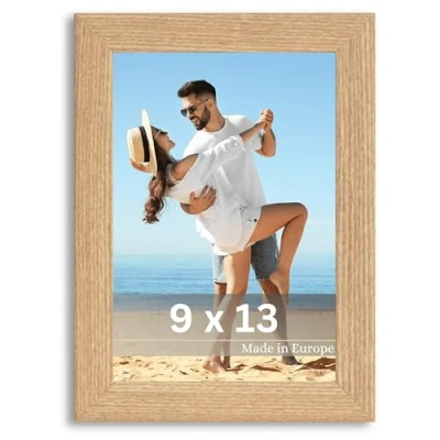 Afbeelding van VictoR Fotolijst klaver 9x13cm in beige, moderne eenvoudige houten lijst