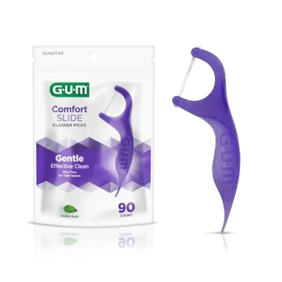 Afbeelding van Gum Comfort Slide Flosser Flosdraad Floss Picks Fresh Mint 90 stuks