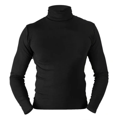 Afbeelding van Alan Red Master Col Longsleeve Shirt Zwart maat S Heren Basic T met Body fit Pasvorm Stretch