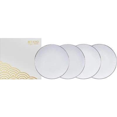 Afbeelding van Tokyo Design Studio Nippon White Gebaksbordje 15 Cm Set Van 4 Wit