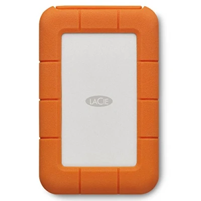 Afbeelding van LaCie Rugged USB C 4TB, draagbare externe harde schijf, valbestendig, schokbestendig, stof, regen, voor Mac en pc, met zonder A kabel (STFR4000800)