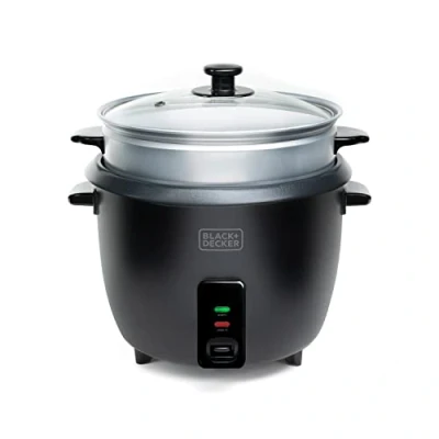 Image de Cuiseur à riz 1.8l 700w avec panier vapeur noir Black+decker BXRC1800E