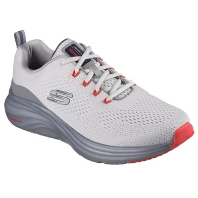 Afbeelding van Skechers Vapor Foam Oxford stof voor heren, Grijs gaas met oranje rand