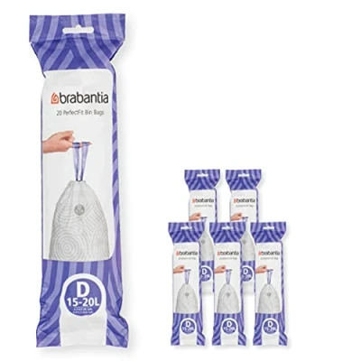 Afbeelding van Brabantia PerfectFit Vuilniszakken 15/20 l Code D 6 rollen x 20 stuks