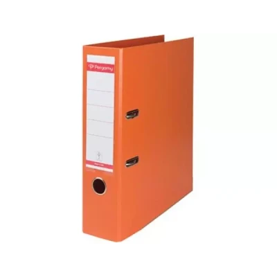 Afbeelding van Pergamy ordner, voor ft A4, volledig uit PP, rug van 8 cm, oranje ordner