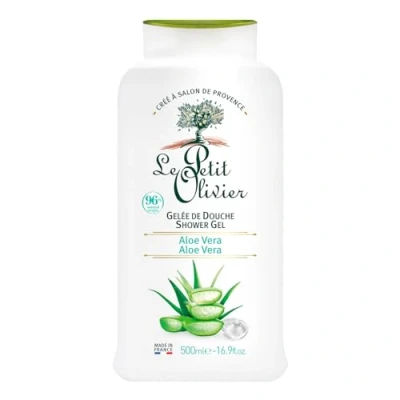 Image de LE PETIT OLIVIER Gelée De Douche Hydratante Aloe Vera PH Neutre Pour La Peau 96% D&#039;Origine Naturelle Sans Savon, Colorant Fabriqué En France 500 ml