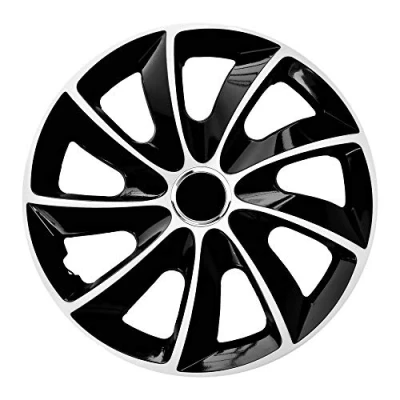 Afbeelding van NRM STIG Extra Wieldoppen 17&quot; Set van 4 stuks Wit / Zwart