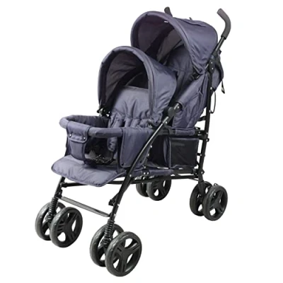 Afbeelding van Kinderwagen Bambisol Double Cane Marineblauw