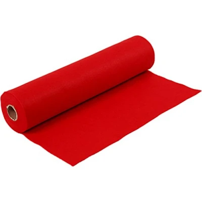 Afbeelding van Hobbyvilt, B: 45 cm, 1,5 mm, 180 200 gr, Rood, 5 M, 1 Rol