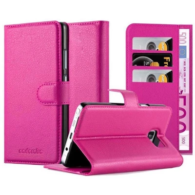 Afbeelding van Cadorabo Hoesje geschikt voor Samsung Galaxy NOTE 5 in KERSEN ROZE Beschermhoes met magnetische sluiting, standfunctie en kaartvakje Book Case Cover Etui