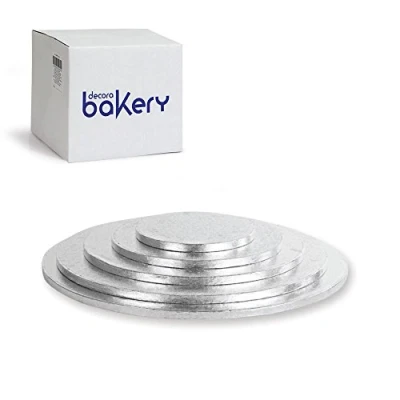 Afbeelding van Decora Cakboard zilver Ø 60 x H 1,2 cm 0931212