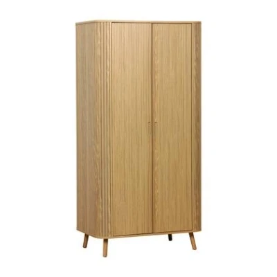 Afbeelding van sweeek Kast 2 deuren houtnerf effect met plank en hanggedeelte, l 90 x d 60 h 180cm