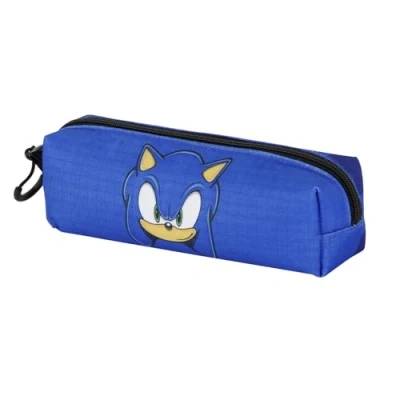 Afbeelding van Sega Sonic Sight FAN pennenetui, vierkant, 2.2, Blauw, 22 x 9 cm, één maat, Vierkant etui, 2.2 etui