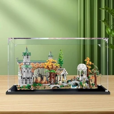 Afbeelding van Funshake Teca voor Lego 10316 Icons the Lord of Rings: Groot ravijn, stofdicht Acryl plexiglas display case (model niet inbegrepen) (stijl 02)