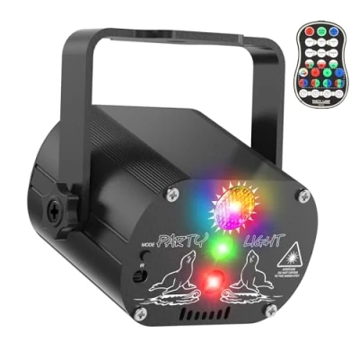 Afbeelding van Draadloze discobal, 4500 mAh, mAh batterij, discolicht, 60 verschillende patronen, stroboscoopeffect, met afstandsbediening en 2 m USB, voor familie, kinderen, clubs