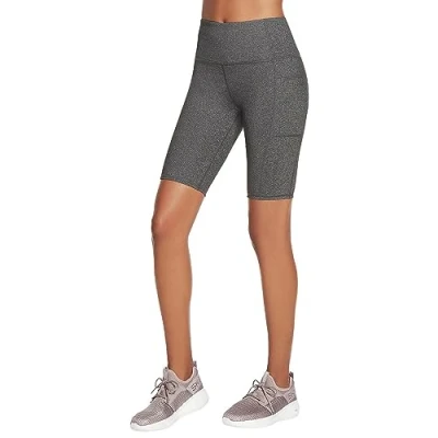 Afbeelding van Skechers Go Walk High Waisted Bike Short, Vrouwen, Grijs, Shorts, maat: M