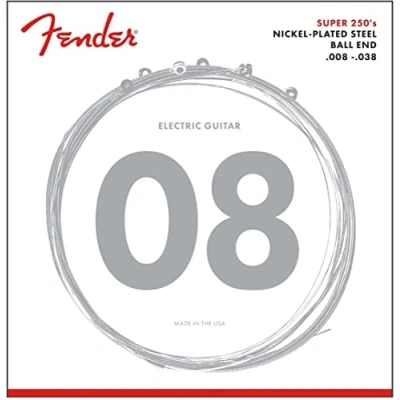Afbeelding van Fender E snaren Super 250XS 8 38 nikkel Plated Steel Elektrische gitaarsnaren