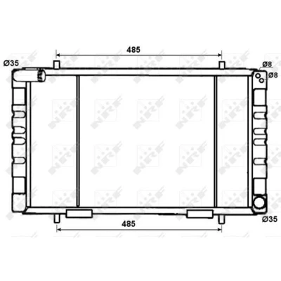Afbeelding van NRF 53070 Radiateur Aluminium 660 424 50 Koelribben gesoldeerd LAND ROVER: Defender Off Road