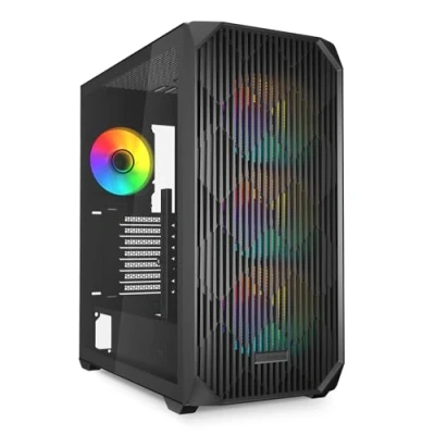 Afbeelding van Sharkoon AK3 RGB Zwart ATX (zwart) (ATX), PC behuizing,
