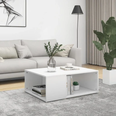 Afbeelding van Salontafel 90x67x33 cm bewerkt hout wit