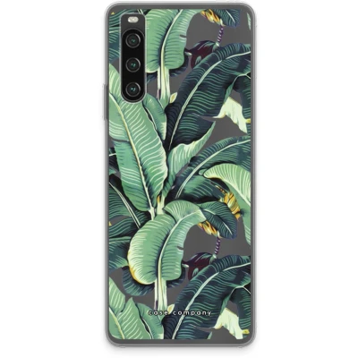 Afbeelding van Case Company® hoesje geschikt voor Sony Xperia 10 IV Bananenbladeren Soft Cover Telefoonhoesje Bescherming aan alle Kanten en Schermrand