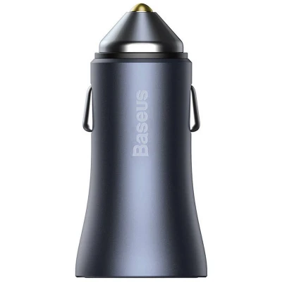 Afbeelding van Baseus Fast Charge Autolader 40W PD + Lightning Kabel 1M Grijs