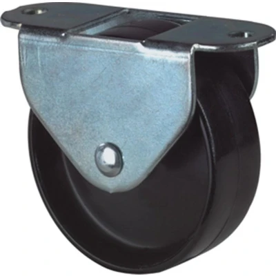 Afbeelding van Kelfort Kastbokrol/bokwiel, verzinkt huis, kunststof wiel met glijlager, zwart 40mm