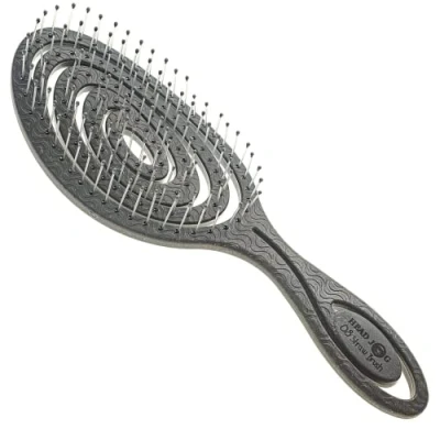 Image de Head Jog 08 Brosse à poils souples et pour démêler les cheveux secs ou mouillés paille ronde démêlante raides, bouclés ondulés (Monochrome Collection Graphite)