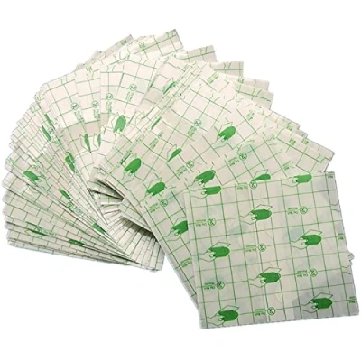 Afbeelding van wordmouk 50 stuks transparante lijm, waterdicht, medische pleisterband, rekbaar, fixeerpleister, bevestiging, zelfvolgend, anti allergische pasta (10 x 12 cm)