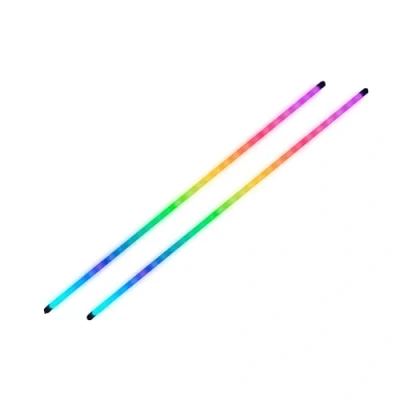 Afbeelding van Mars Gaming MARSGAMING MLT TWO, 2 x ARGB 400 mm neon ledstrips, 5 V 3 polig, compatibel met naven en MB ARGB, flexibele pc ledstripset vele mogelijkheden, snelle montage