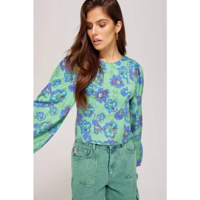 Afbeelding van Harper &amp; Yve Blouse Floor Groen/dessin L