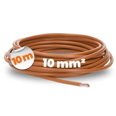 Afbeelding van 10 meter Lapp 4520035 H07V K mm² bruin I bedradingskabel kernkabel flexibel PVC enkeladerig meeraderig 10mm2 bedrading