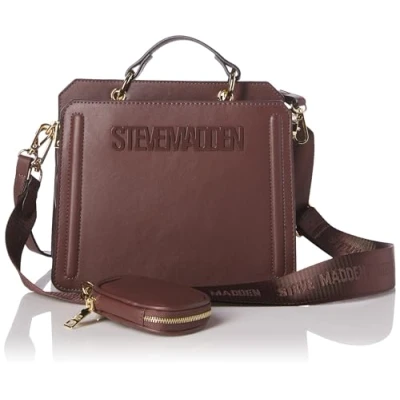 Afbeelding van Steve Madden Bevelyn converteerbare schoudertas voor dames, Koffie