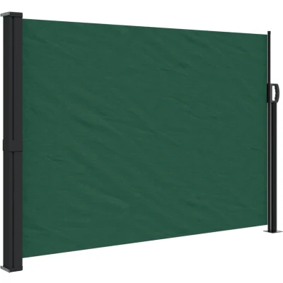 Afbeelding van vidaXL Windscherm uittrekbaar 140x500 cm donkergroen
